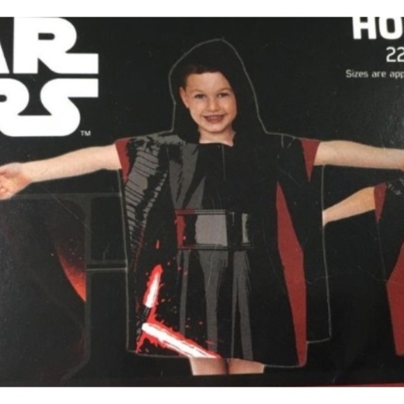 Child Starwars Darth Vader Hooded terry cloth Towel Poncho 22" X 22" - Picture 1 of 4